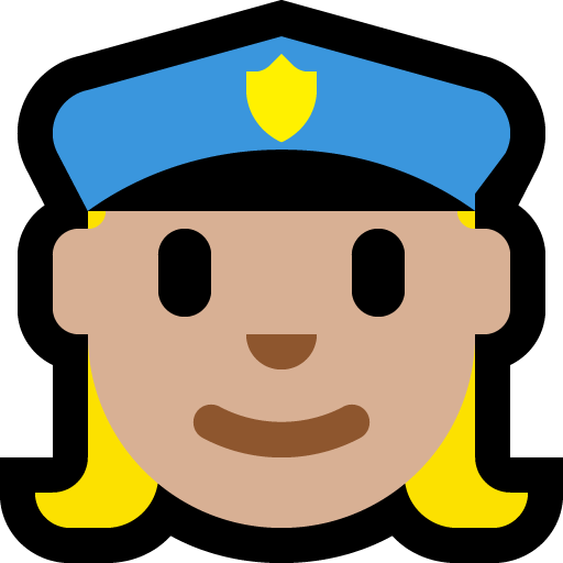 Polisi wanita: Warna Kulit Cerah-Sedang
