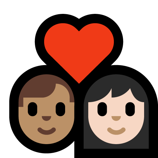 Coppia Con Cuore - Uomo: Carnagione Media, Donna: Carnagione Chiara