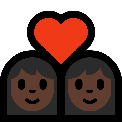 Coppia Con Cuore: Donna, Donna, Carnagione Scura