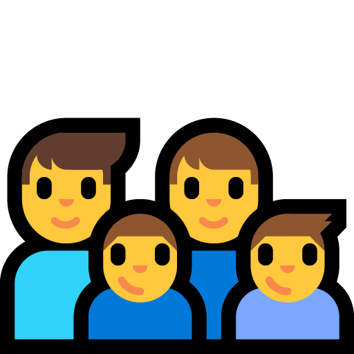 Famiglia: Uomo, Uomo, Bambino, Bambino
