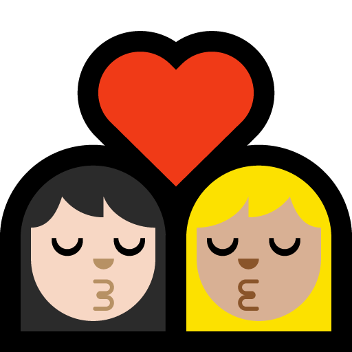 Bacio: Donna, Donna, Carnagione Chiara, Carnagione Medio-Chiara