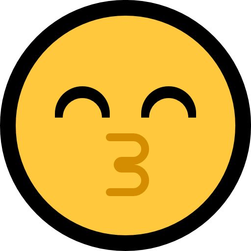Faccina Che Bacia Con Occhi Sorridenti