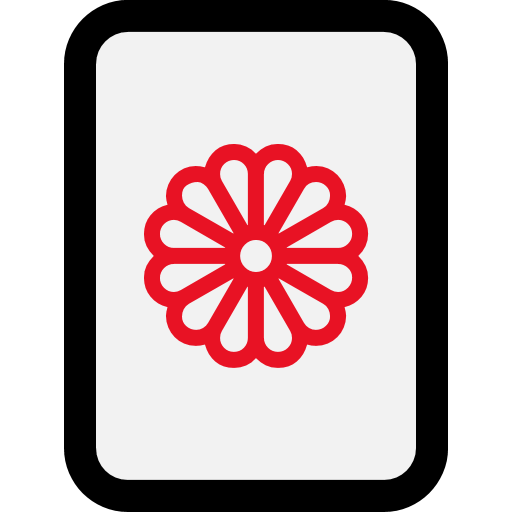 Tessera di Mahjong Crisantemo Tessera di Mahjong Crisantemo