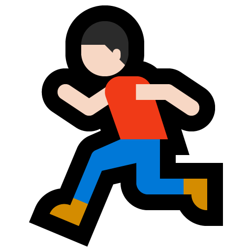 Uomo Che Corre: Carnagione Chiara