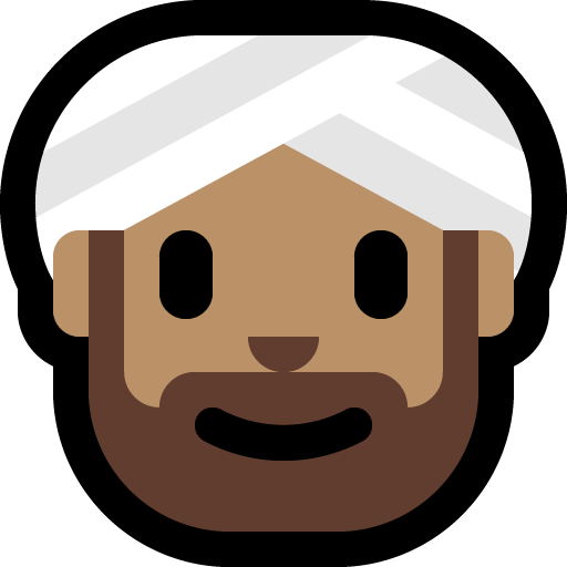Uomo Con Turbante: Carnagione Media