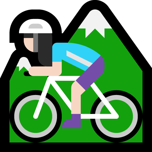 Ciclista Donna Di Mountain Bike: Carnagione Chiara