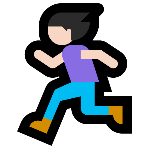 Donna Che Corre: Carnagione Chiara
