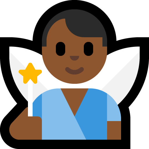 Чоловік-фея: Середньо-Темний Відтінок Шкіри Чоловік-фея: Середньо-Темний Відтінок Шкіри