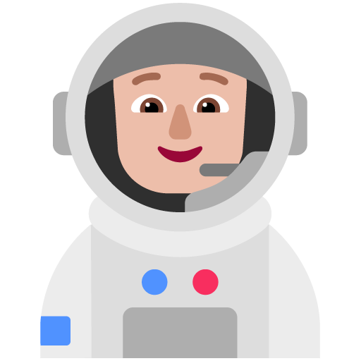 Astronaut: Warna Kulit Cerah-Sedang