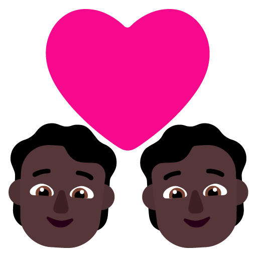 Pasangan dengan hati: Warna Kulit Gelap