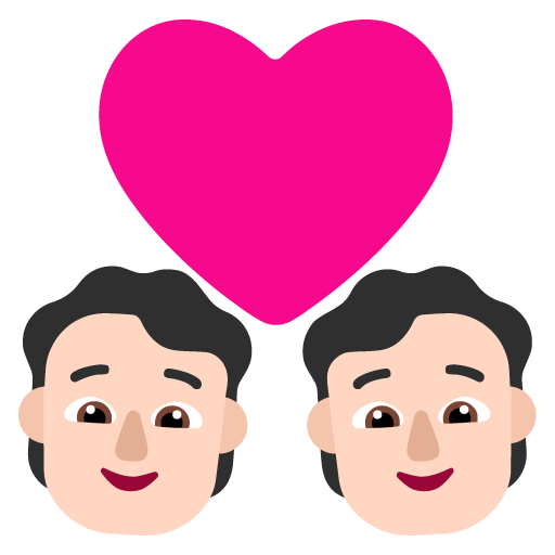 Pasangan dengan hati: Warna Kulit Cerah