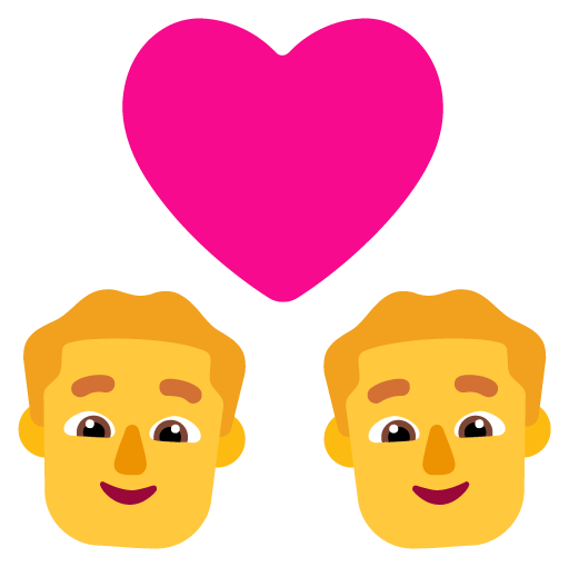 Pasangan dengan hati: Pria, Pria