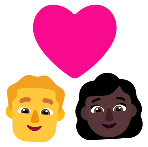 Pasangan dengan hati - Pria: Tanpa Warna Kulit, Wanita: Warna Kulit Gelap