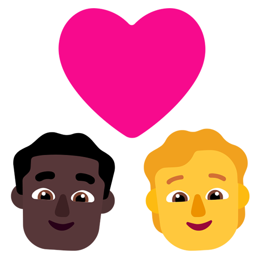 Pasangan dengan hati: Pria, Orang, Warna Kulit Gelap, Tanpa Warna Kulit