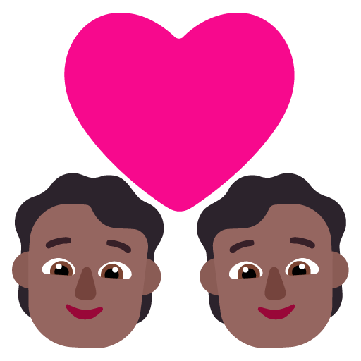 Pasangan dengan hati: Warna Kulit Gelap-Sedang