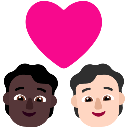 Pasangan dengan hati: Orang, Orang, Warna Kulit Gelap, Warna Kulit Cerah