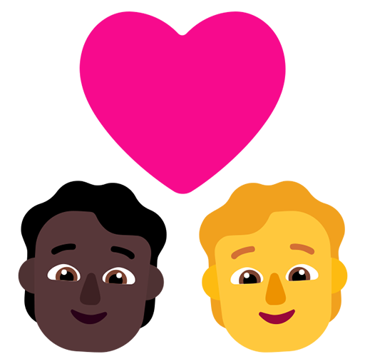 Pasangan dengan hati: Orang, Orang, Warna Kulit Gelap, Tanpa Warna Kulit
