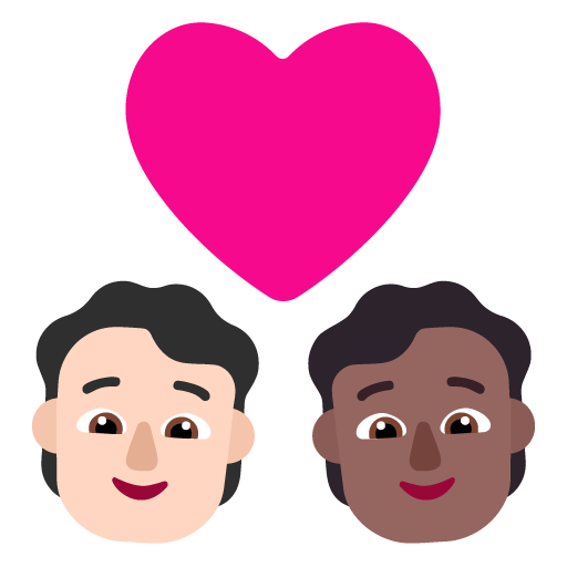 Pasangan dengan hati: Orang, Orang, Warna Kulit Cerah, Warna Kulit Gelap-Sedang