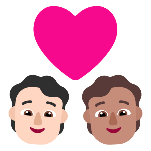 Pasangan dengan hati: Orang, Orang, Warna Kulit Cerah, Warna Kulit Sedang