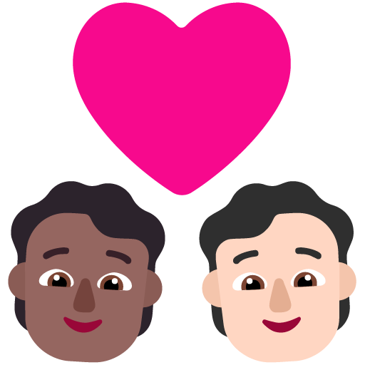 Pasangan dengan hati: Orang, Orang, Warna Kulit Gelap-Sedang, Warna Kulit Cerah