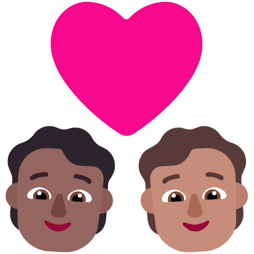 Pasangan dengan hati: Orang, Orang, Warna Kulit Gelap-Sedang, Warna Kulit Sedang