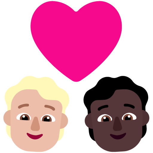 Pasangan dengan hati: Orang, Orang, Warna Kulit Cerah-Sedang, Warna Kulit Gelap