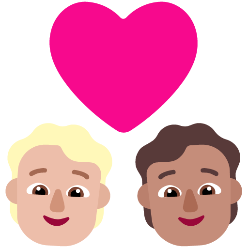 Pasangan dengan hati: Orang, Orang, Warna Kulit Cerah-Sedang, Warna Kulit Sedang