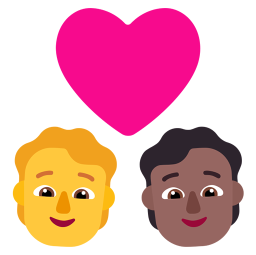 Pasangan dengan hati: Orang, Orang, Tanpa Warna Kulit, Warna Kulit Gelap-Sedang