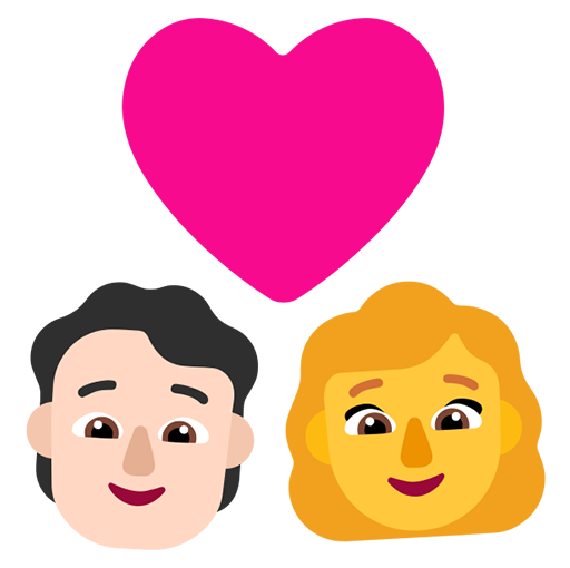 Pasangan dengan hati: Orang, Wanita, Warna Kulit Cerah, Tanpa Warna Kulit