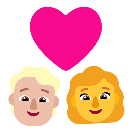 Pasangan dengan hati: Orang, Wanita, Warna Kulit Cerah-Sedang, Tanpa Warna Kulit