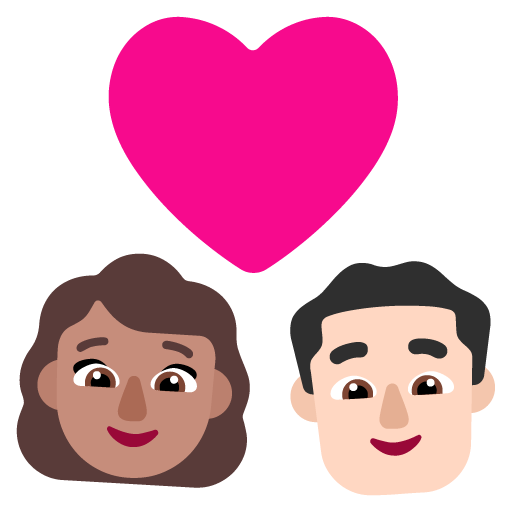 Pasangan dengan hati: Wanita, Pria, Warna Kulit Sedang, Warna Kulit Cerah
