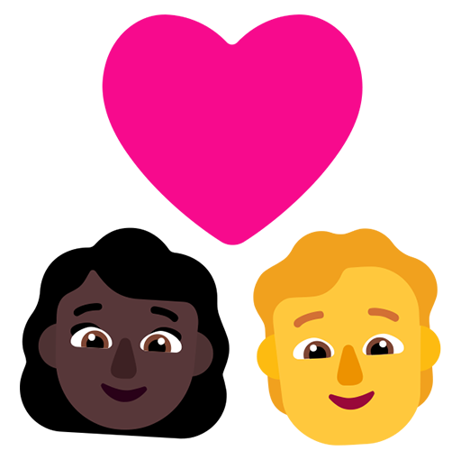 Pasangan dengan hati: Wanita, Orang, Warna Kulit Gelap, Tanpa Warna Kulit