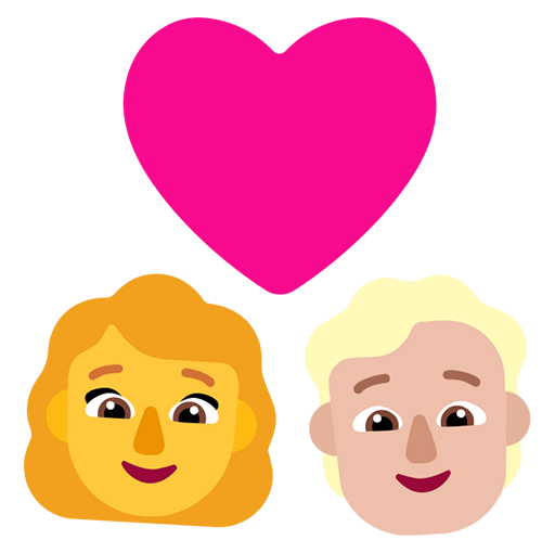 Pasangan dengan hati: Wanita, Orang, Tanpa Warna Kulit, Warna Kulit Cerah-Sedang