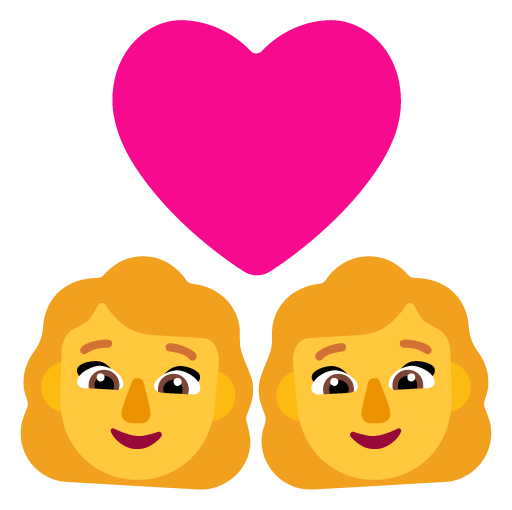 Pasangan dengan hati: Wanita, Wanita