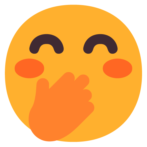 Wajah dengan tangan menutup mulut