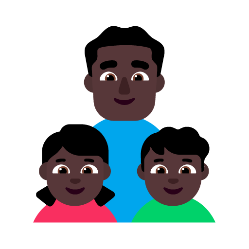 Keluarga - Pria: Warna Kulit Gelap, Anak perempuan: Warna Kulit Gelap, Anak laki-laki: Warna Kulit Gelap