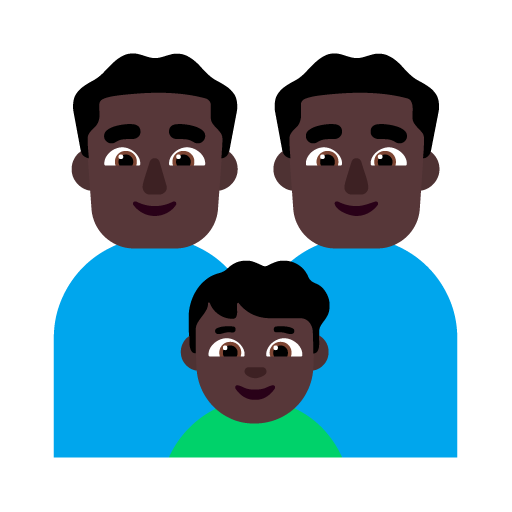 Keluarga - Pria: Warna Kulit Gelap, Pria: Warna Kulit Gelap, Anak laki-laki: Warna Kulit Gelap