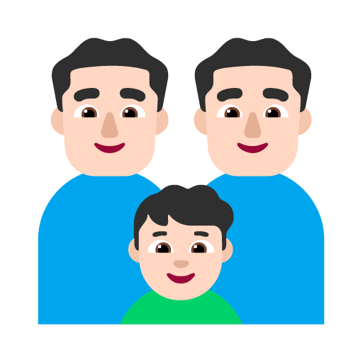 Keluarga - Pria: Warna Kulit Cerah, Pria: Warna Kulit Cerah, Anak laki-laki: Warna Kulit Cerah