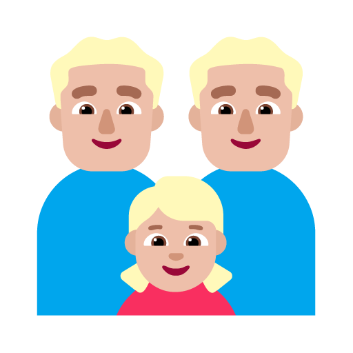 Keluarga - Pria: Warna Kulit Cerah-Sedang, Pria: Warna Kulit Cerah-Sedang, Anak perempuan: Warna Kulit Cerah-Sedang