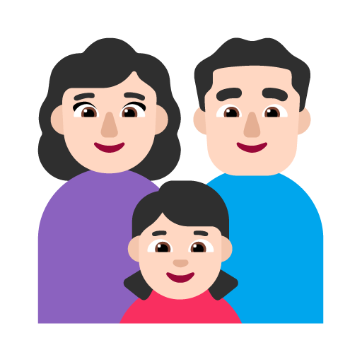 Keluarga - Wanita: Warna Kulit Cerah, Pria: Warna Kulit Cerah, Anak perempuan: Warna Kulit Cerah