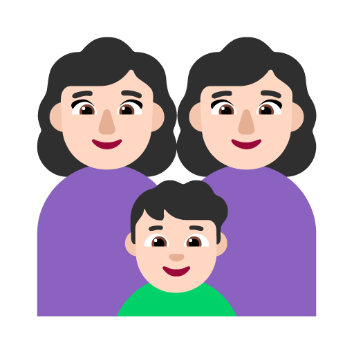 Keluarga - Wanita: Warna Kulit Cerah, Wanita: Warna Kulit Cerah, Anak laki-laki: Warna Kulit Cerah