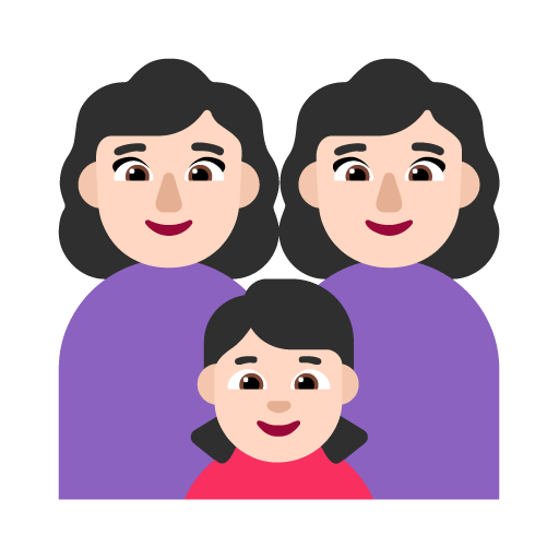 Keluarga - Wanita: Warna Kulit Cerah, Wanita: Warna Kulit Cerah, Anak perempuan: Warna Kulit Cerah