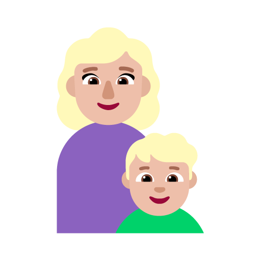Familia - Mujer: Tono de Piel Claro Medio, Niño: Tono de Piel Claro Medio