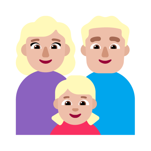 Keluarga - Wanita: Warna Kulit Cerah-Sedang, Pria: Warna Kulit Cerah-Sedang, Anak perempuan: Warna Kulit Cerah-Sedang