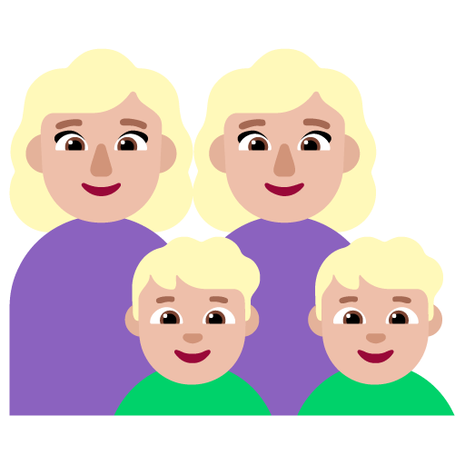 Keluarga - Wanita: Warna Kulit Cerah-Sedang, Wanita: Warna Kulit Cerah-Sedang, Anak laki-laki: Warna Kulit Cerah-Sedang, Anak laki-laki: Warna Kulit Cerah-Sedang