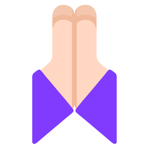 Tangan terkatup: Warna Kulit Cerah