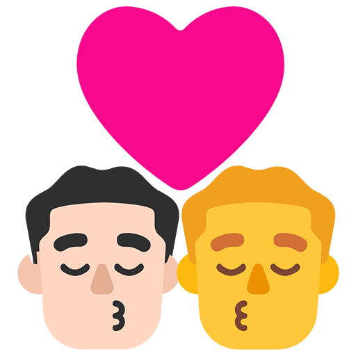Beso - Hombre: Tono de Piel Claro, Hombre: Sin Tono de Piel