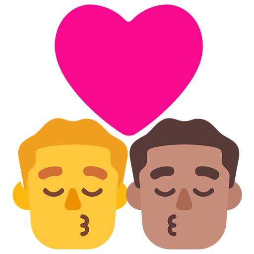 Beso - Hombre: Sin Tono de Piel, Hombre: Tono de Piel Medio