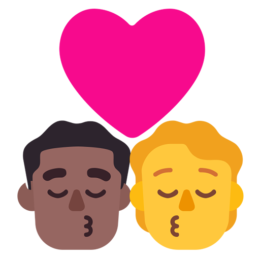 Beso: Hombre, Persona, Tono de Piel Oscuro Medio, Sin Tono de Piel