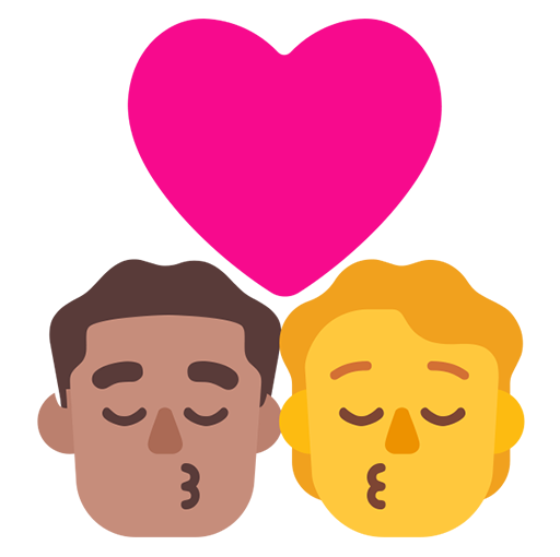 Beso: Hombre, Persona, Tono de Piel Medio, Sin Tono de Piel